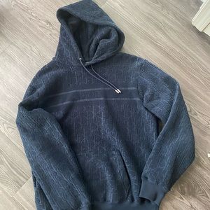 Dior Oblique Motif Hoodie-Navy